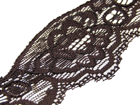 Wstawka 6cm elastyczna brąz