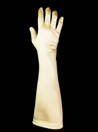 Rękawiczka satyna 38cm ecru