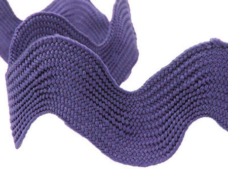 Taśma 28mm zygzak granat jasny