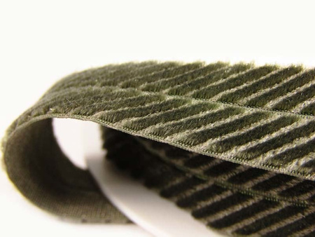 Lamówka 1,6cm elastyczna AKSAMITNA khaki