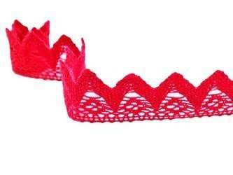 Koronka 4cm bawełniana czerwona