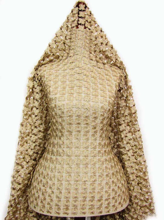 Koronka 140cm gipiurowa PURE CHIC złota