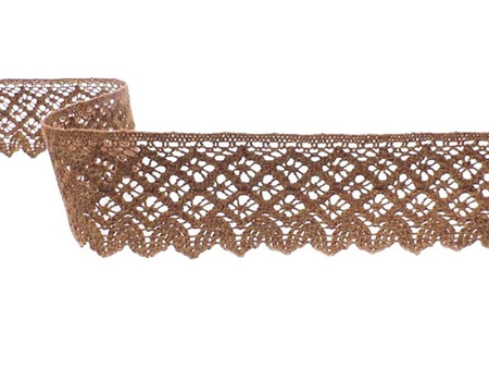 Koronka 5,5cm bawełniana cynamonowy brąz