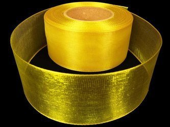 Wstążka 40mm organtyna żółta
