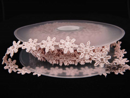 Wstawka 1,3cm gipiurowa KWIATEK pudrowy róż