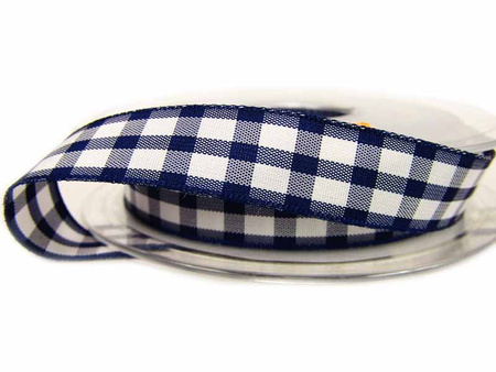 Wstążka 15mm kratka CHECK granat