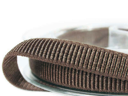 Taśma 8mm ryps elastyczna brąz