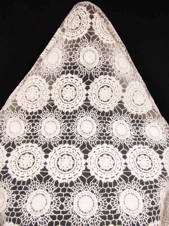 Koronka 130cm bawełniana haft ivory