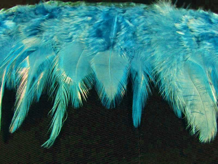 Taśma 12cm piórowa turkus