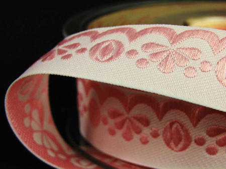 Taśma 1,9cm poliestrowa OBSZYWKA jasnoróżowa