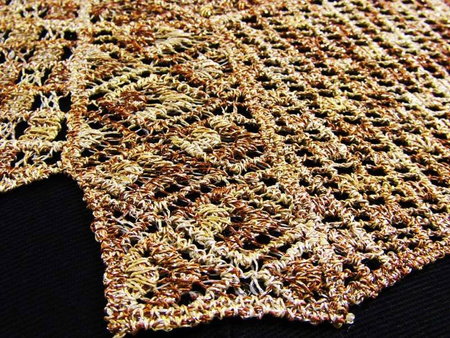 Koronka 135cm gipurowa złoto-beżowa