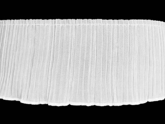 Taśma 14cm falbana PLISA biała