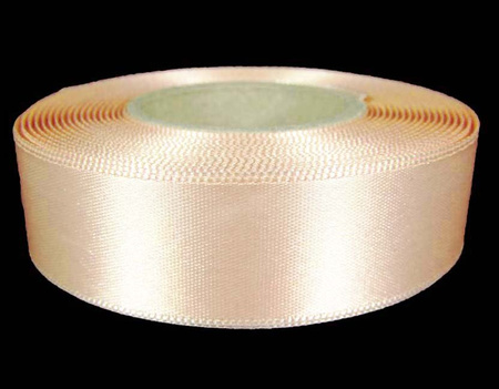 Wstążka 24mm atłas jasna morela