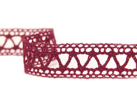Wstawka 1,1cm bawełniana bordo