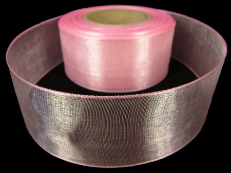 Wstążka 40mm organtyna róż