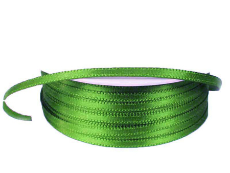 Wstążka 3mm atłas oliwka świeża
