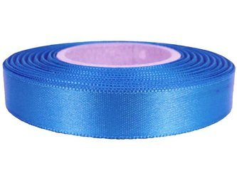 Wstążka 15mm atłas kobalt