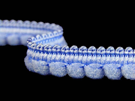 Taśma 1cm POMPONIK poliester niebieska
