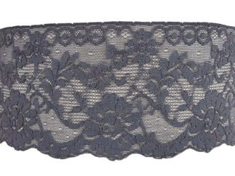 Koronka 12,5cm elastyczna granat indygo