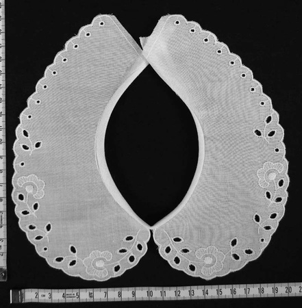 Kołnierzyk młodzieżowy haft bawełna biały