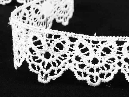 Koronka 3,5cm gipiurowa biała
