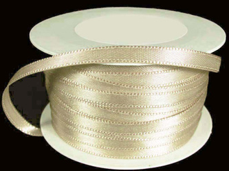 Wstążka 5mm atłas jasny beż