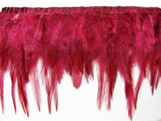 Taśma 12cm piórowa bordo
