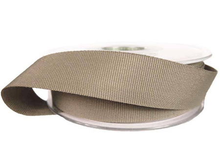 Taśma 20mm ryps poliestrowa brąz kakaowy