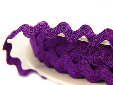 Taśma 7,7mm zygzak wiskoza fiolet