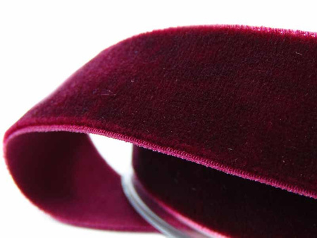 Aksamitka 22mm elastyczna burgund