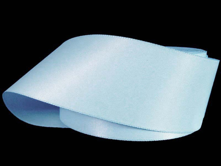 Wstążka 40mm atłas mat niebieska