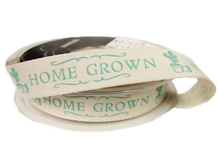 Wstążka 15mm tafta HOME GROWN mięta