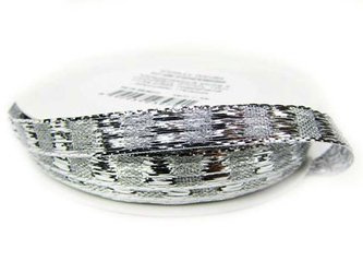 Wstążka 7mm lurex srebro