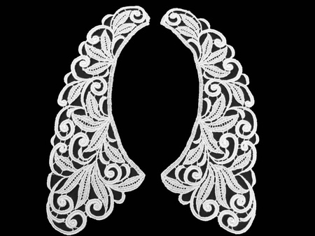 Kołnierzyk damski gipiura biały