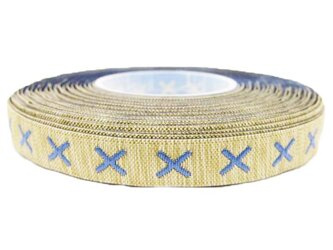 Taśma 11mm żakard X niebieska