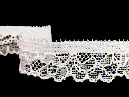 Koronka 1,7cm elastyczna biała