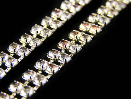 Taśma 3mm łańcuch dwurzędowa cyrkonia