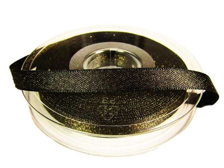 Wstążka 10mm atłas REXOR czarna