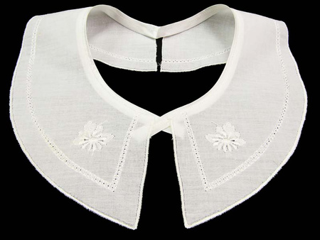 Kołnierzyk damski haft bawełna biały