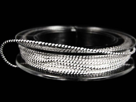 Sznurek 1mm metalizowany srebrny