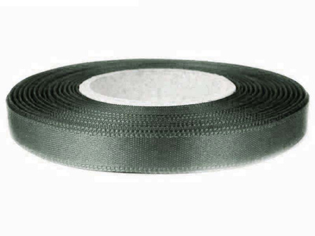 Wstążka 10mm atłas ciemny popiel