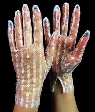 Rękawiczka KORONKA biała