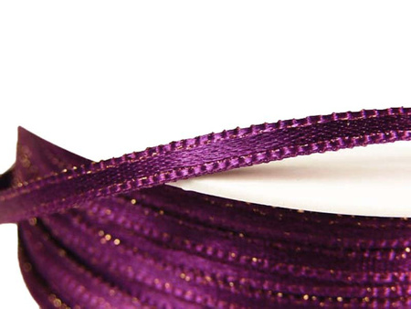 Wstążka 3mm atłas REXOR śliwka