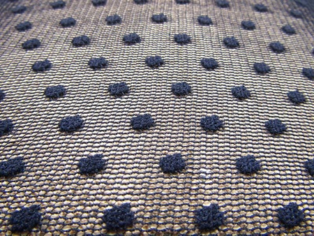 Tiul 150cm miękki KROPKA granat jasny