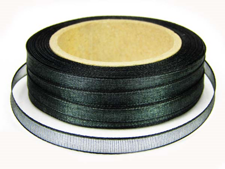 Wstążka 6mm organtyna czarna