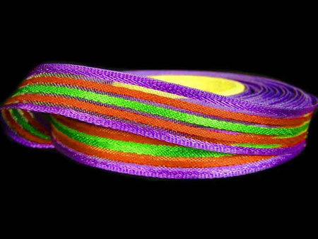 Wstążka 15mm atłas PASKI fiolet