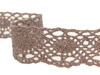 Koronka 2cm bawełniana brąz kakaowy
