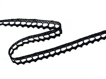Koronka 0,9cm bawełniana czarna