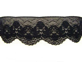 Koronka 7cm elastyczna czarna