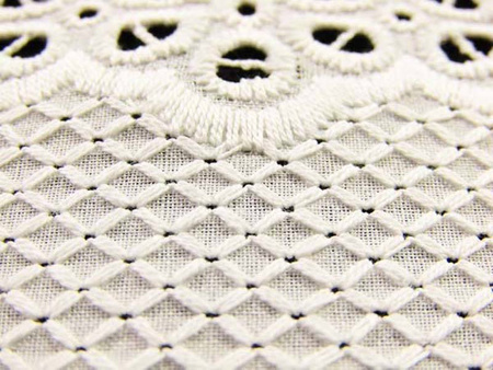 Koronka 140cm bawełniana haft angielski ivory